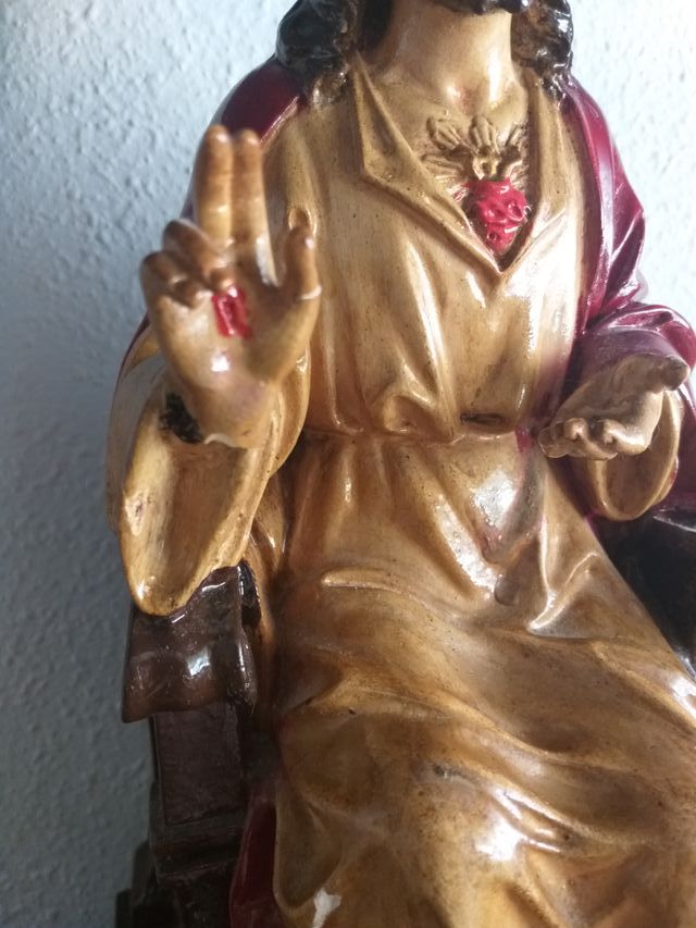 antiguo sagrado corazon entronado OLOT