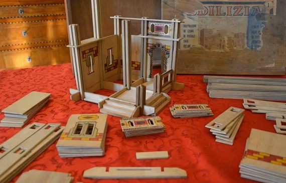 Scatola Costruzioni IN LEGNO "LEGO" DEL 1930 !