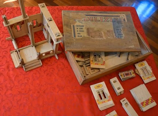 Scatola Costruzioni IN LEGNO "LEGO" DEL 1930 !