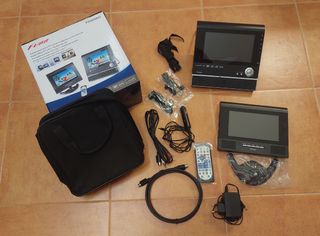 DVD Portatil con 2 pantallas. RECAMBIO PIEZAS.