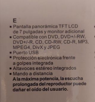DVD Portatil con 2 pantallas. RECAMBIO PIEZAS.