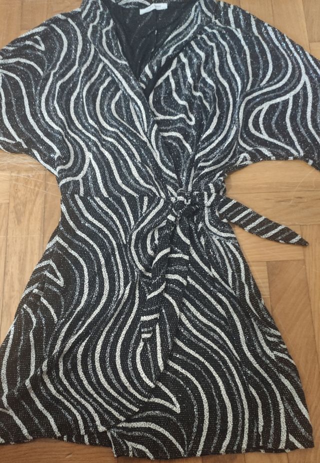 Vestido fiesta lentejuelas talla S de Zara Nuevo