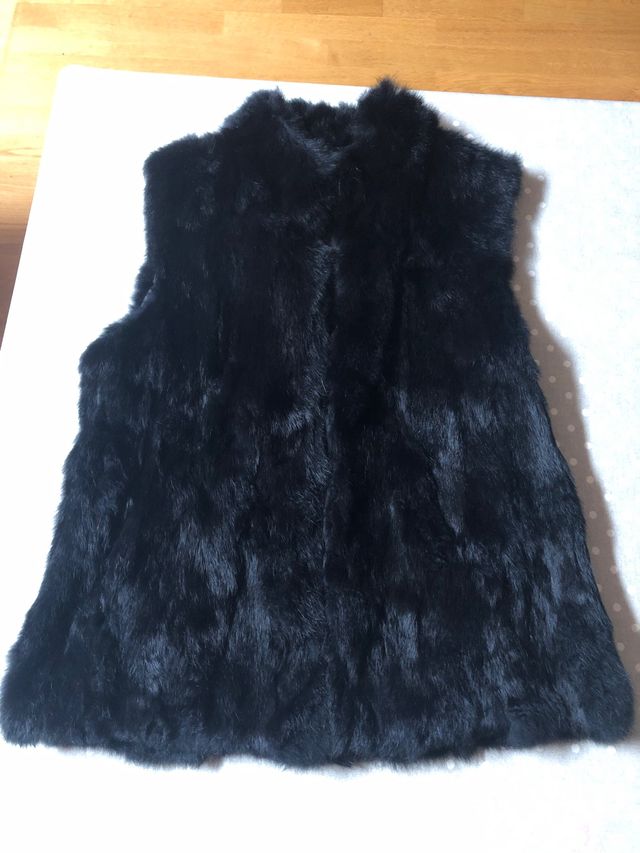 CHALECO PELO NATURAL NEGRO CORTEFIEL TALLA M