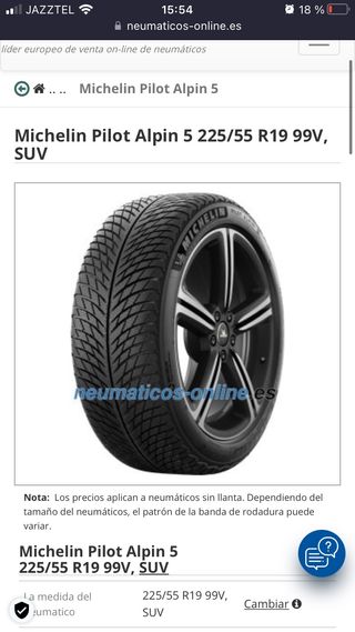 2 neumáticos Michelin Alpin 5