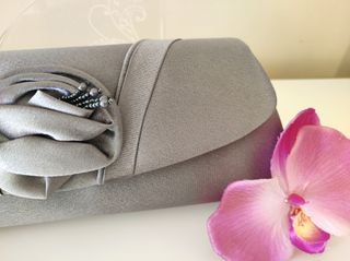 👛CARTERA FIESTA CLUTCH BODA GRIS PLATA INVITADA💒