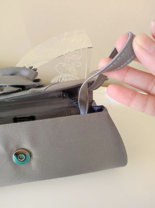 👛CARTERA FIESTA CLUTCH BODA GRIS PLATA INVITADA💒