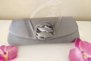 👛CARTERA FIESTA CLUTCH BODA GRIS PLATA INVITADA💒