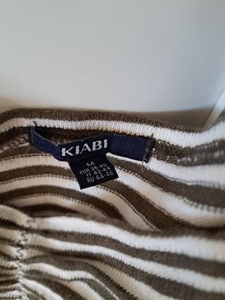 camiseta tirantes Kiabi talla M color caqui y beig
