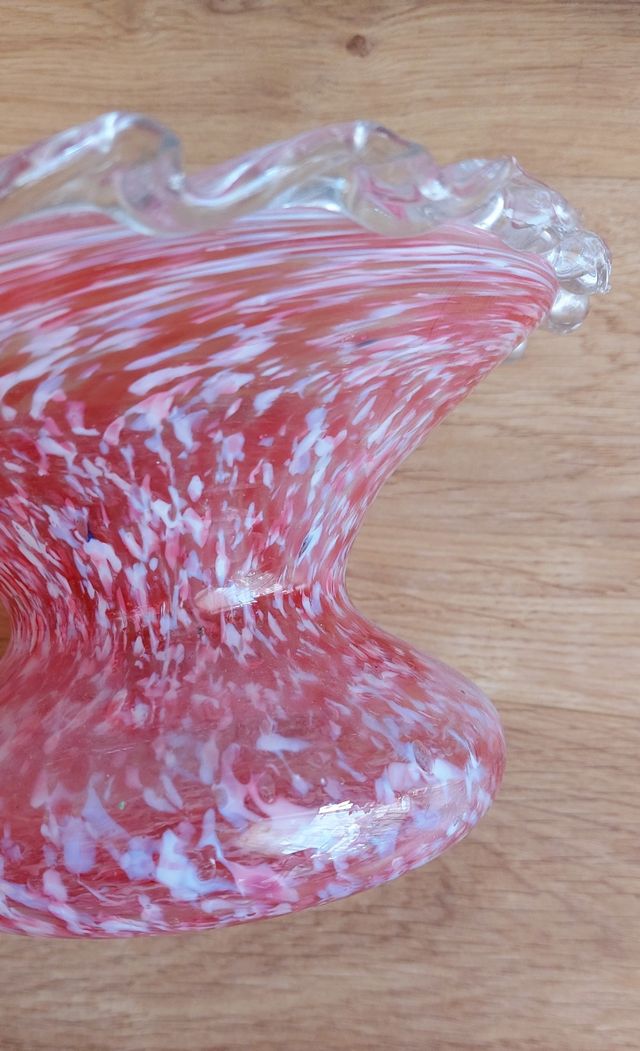 Centro de mesa o jarrón antiguo tipo Murano