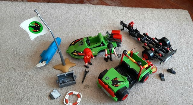 Playmobil Jeep con remolque y lancha 3041 second hand for 30 EUR