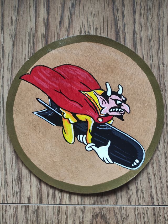 Parche de cuero pintado a mano réplica ww2