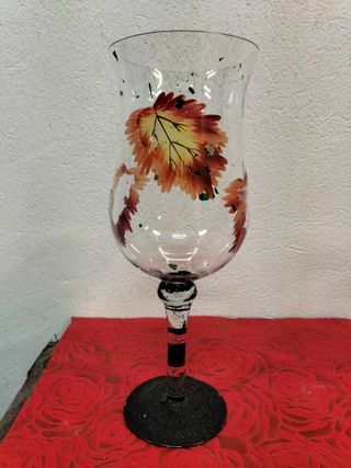 Coppia di vasi in vetro decorativi