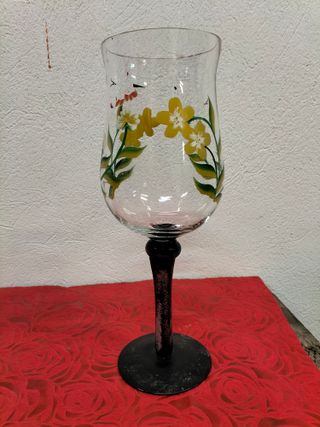 Coppia di vasi in vetro decorativi