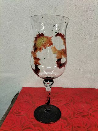 Coppia di vasi in vetro decorativi