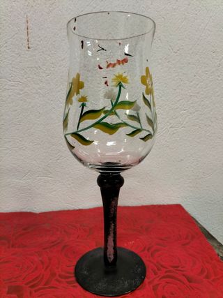 Coppia di vasi in vetro decorativi