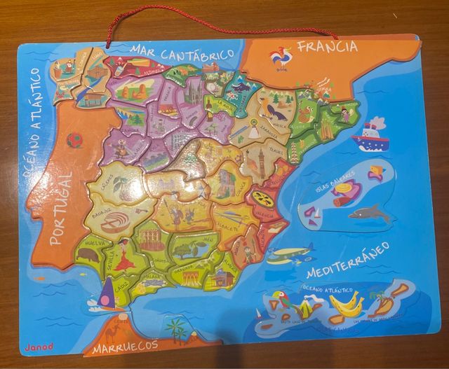 Mapa de España magnético de madera FNAC