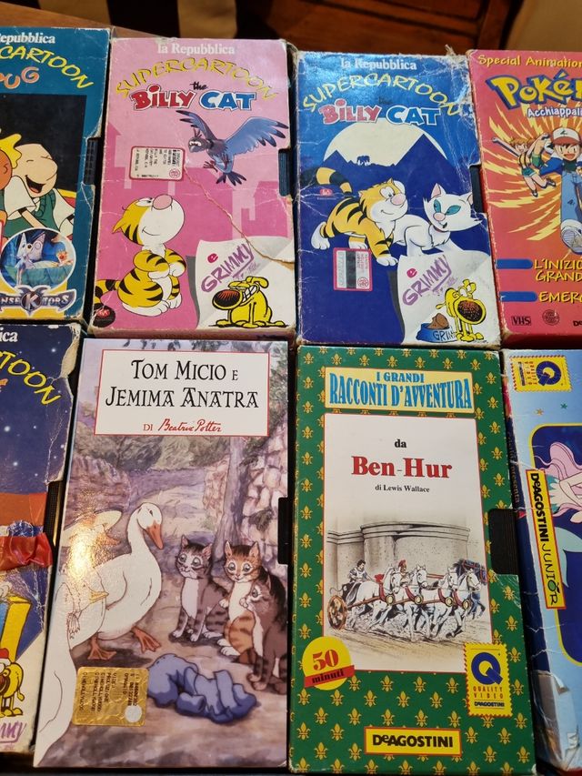 videocassette cartoni animati