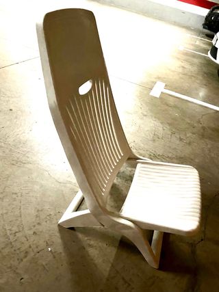 Silla plegable blanca