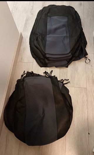 7 Fundas negras y grises asientos coche NUEVAS