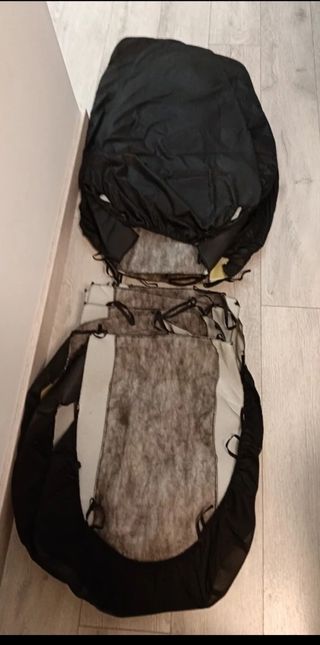7 Fundas negras y grises asientos coche NUEVAS