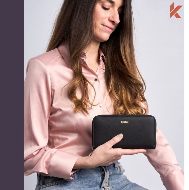 Cartera polipiel negra grande NUEVA