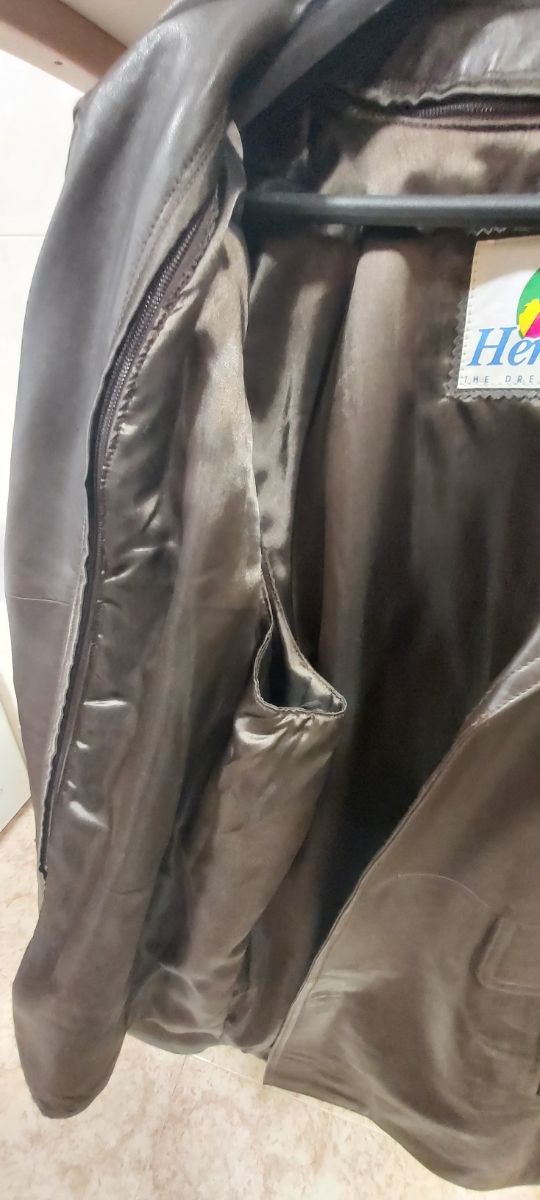Chaqueta hombre piel y forro
