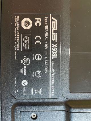Ordenador portátil Asus X50SL (Piezas)