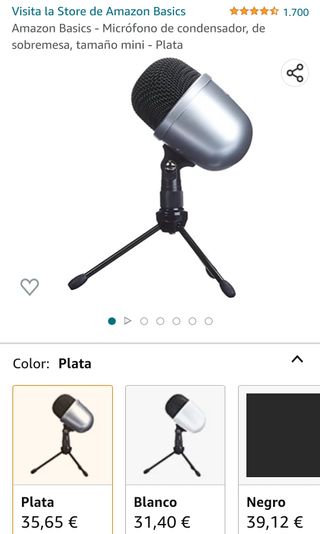 Micrófono de condensador de sobremesa, tamaño mini