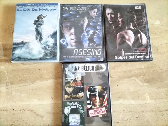 Películas en DVD nuevas con su caja.