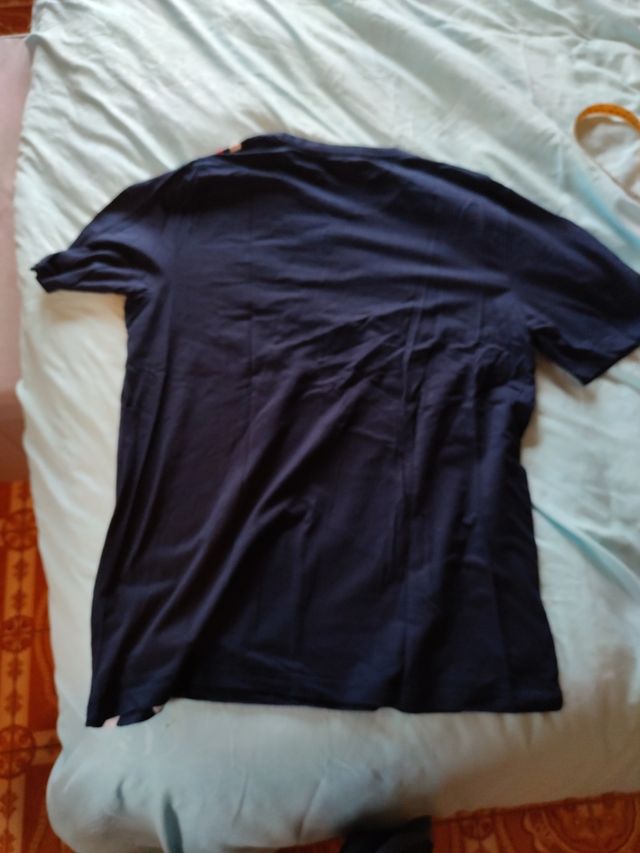 zara t-shirt Blue rossa geometrica 