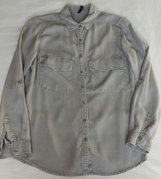 CAMISA VAQUERA GRIS STRADIVARIUS
