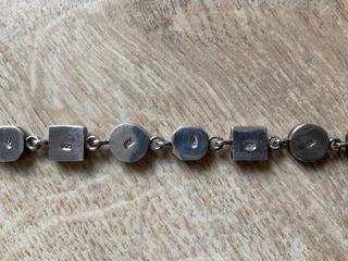 Pulsera plata y nácar