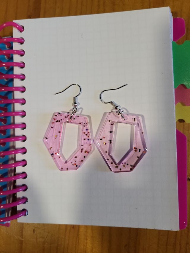 pendientes resina epoxi