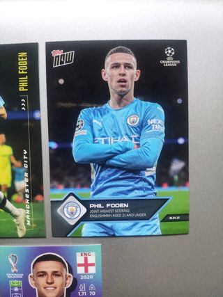 Lote Foden Panini Topps Champions League 