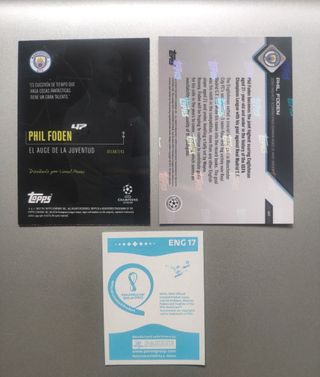 Lote Foden Panini Topps Champions League 
