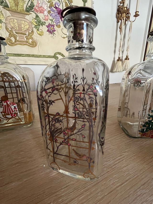 Lote 7 botellas de cristal Navidad