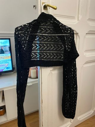 Chaqueta torera calada negra 