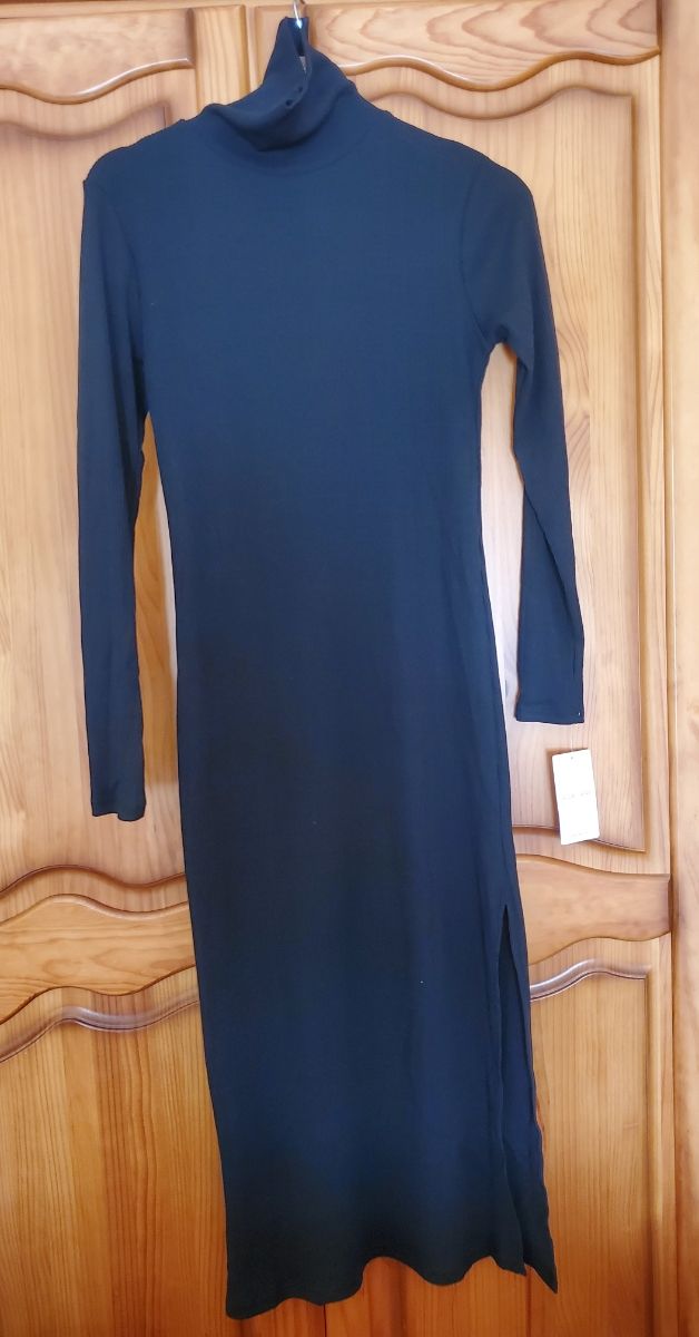 Vestido largo canalé 