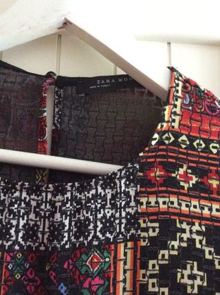 Vestido midi patchwork Zara