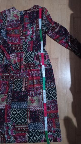 Vestido midi patchwork Zara