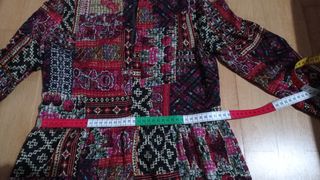 Vestido midi patchwork Zara