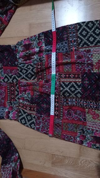 Vestido midi patchwork Zara