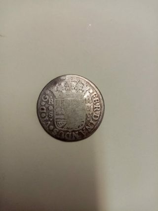 Fernando VI, rey de España, moneda de plata de 2 r