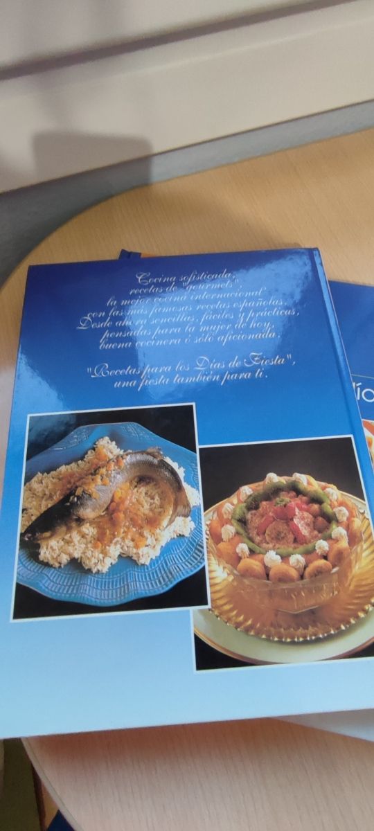lote de dos libros de recetas de cocina