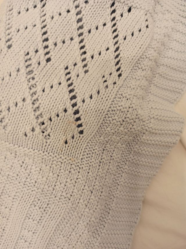 Manta crochet azul cielo Zara 70x100