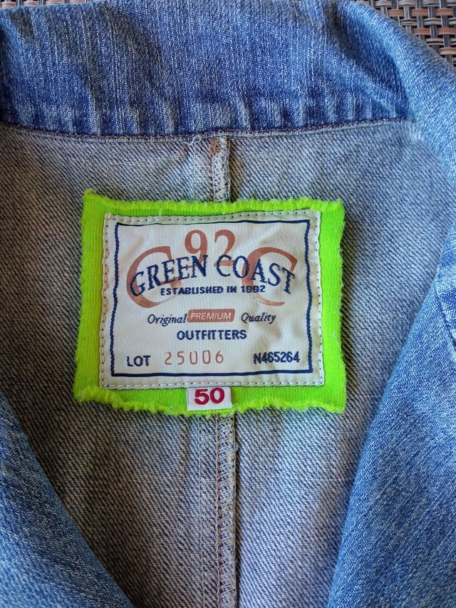 Americana vaquera de hombre efecto desgastado