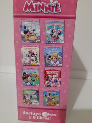 Libros Minie Mouse con tablet para escucharlos.