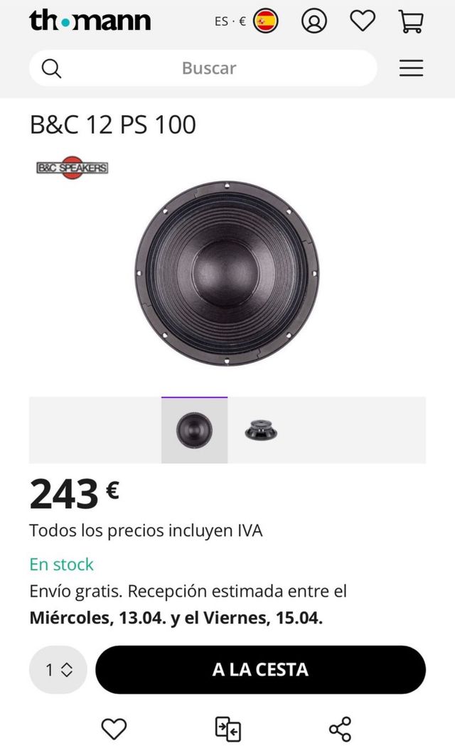 Altavoz 12" B&C