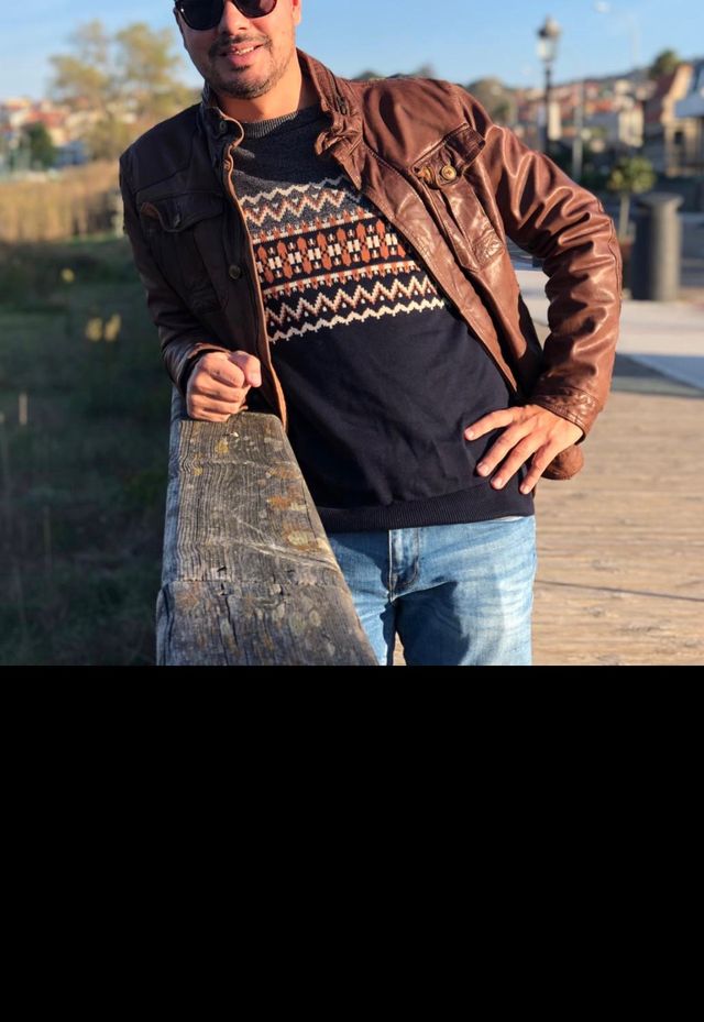 Chaqueta piel marrón massino duti