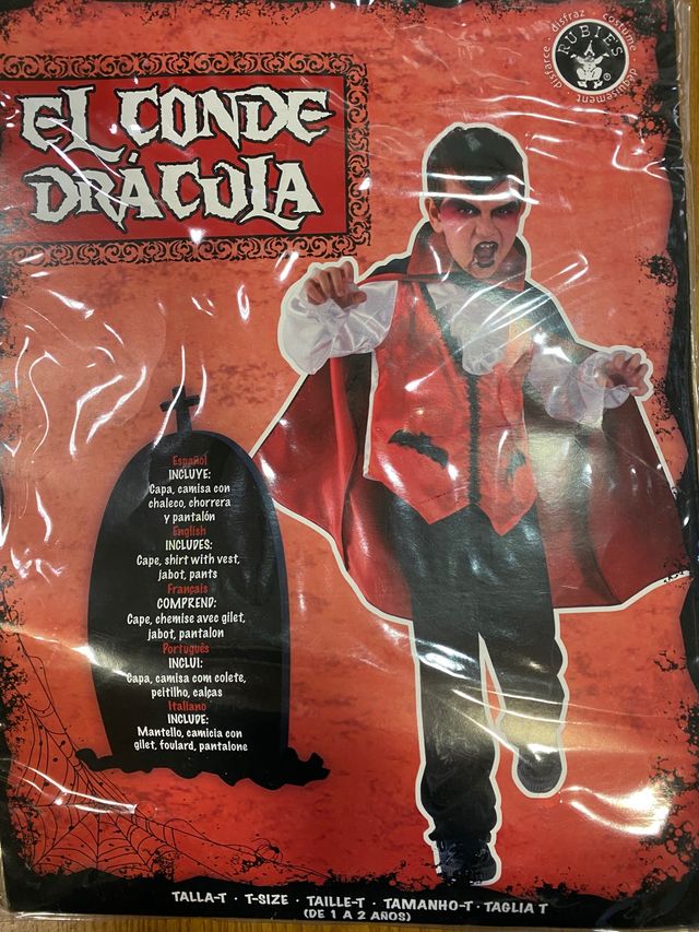 Disfraz de Dracula talla 1/2 años